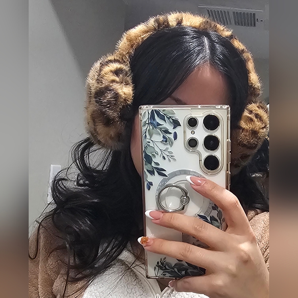 LEOPARD PRINT FAUX FUR EARMUFFS - NWOT